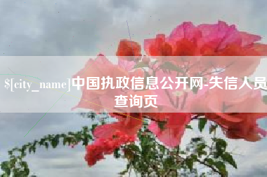 宜都中国执政信息公开网-失信人员查询页