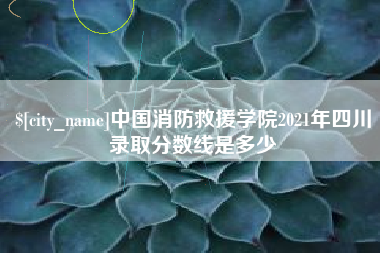 宜都中国消防救援学院2021年四川录取分数线是多少