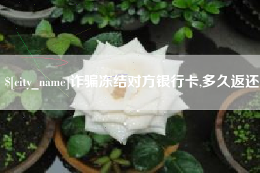 宜都诈骗冻结对方银行卡,多久返还