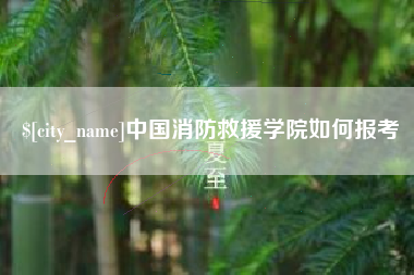 宜都中国消防救援学院如何报考
