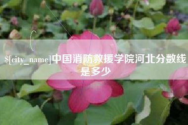 宜都中国消防救援学院河北分数线是多少