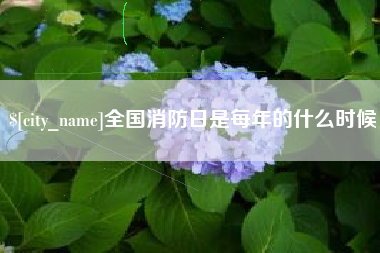 宜都全国消防日是每年的什么时候