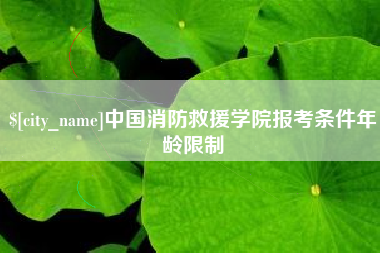 宜都中国消防救援学院报考条件年龄限制