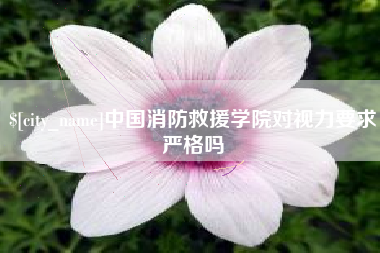 宜都中国消防救援学院对视力要求严格吗