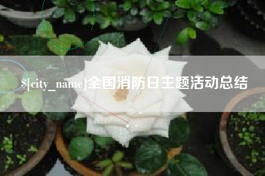 宜都全国消防日主题活动总结