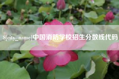宜都中国消防学校招生分数线代码