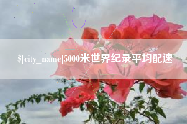 宜都5000米世界纪录平均配速