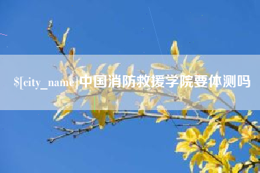 宜都中国消防救援学院要体测吗