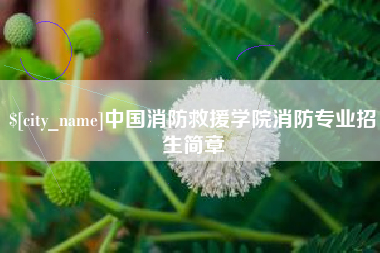 宜都中国消防救援学院消防专业招生简章