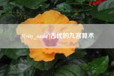 宜都古代的九宫算术