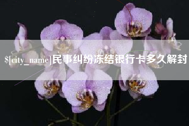 宜都民事纠纷冻结银行卡多久解封