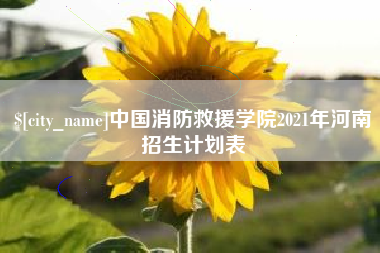 宜都中国消防救援学院2021年河南招生计划表