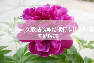 宜都欠款法院冻结银行卡什么时候才能解冻