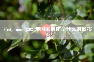 宜都2021年国家消防员什么时候报名