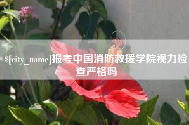 宜都报考中国消防救援学院视力检查严格吗