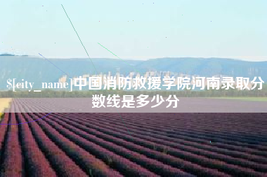 宜都中国消防救援学院河南录取分数线是多少分