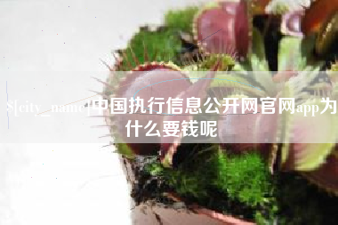 宜都中国执行信息公开网官网app为什么要钱呢