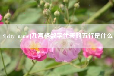 宜都九宫格数字代表的五行是什么