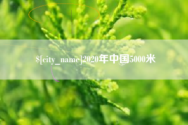 宜都2020年中国5000米